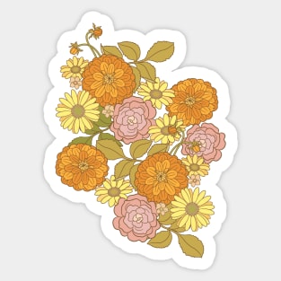 70s Tossed Floral Sticker